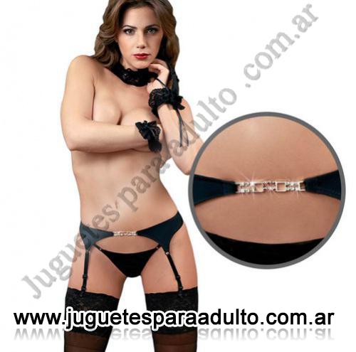 , , Portaliga Negro Con Strass , , Portaliga Negro Con Strass