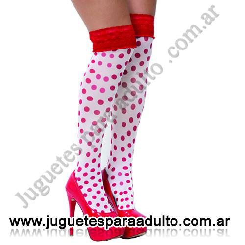 LENCERíA FEMENINA, Medias eroticas, Medias Bucaneras Blancas con Lunares Rojos y Puntillas Lencería femenina, Medias eroticas, Medias Bucaneras Blancas con Lunares Rojos y Puntillas