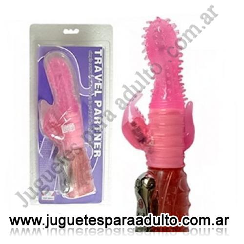 VIBRADORES, Vibradores con estimulacion, Vibrador rotativo Travel Partner Vibradores, Vibradores con estimulacion, Vibrador rotativo Travel Partner