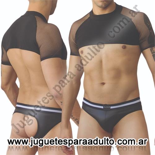 Lencería masculina, , Remera corta transparente de hombre