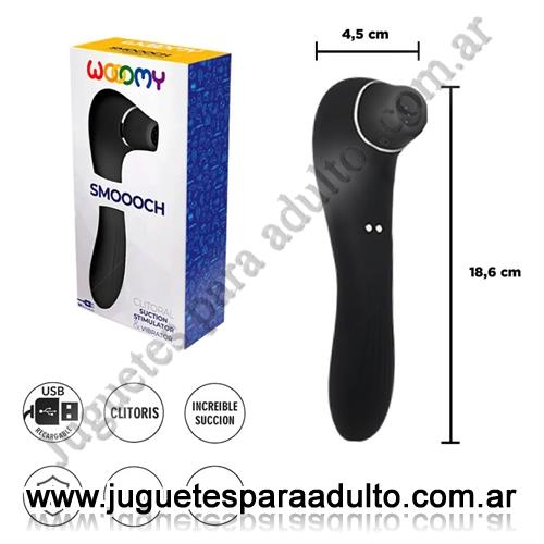 Estimuladores, Succionadores, Smoooch Black - Succionador de clitoris con carga USB