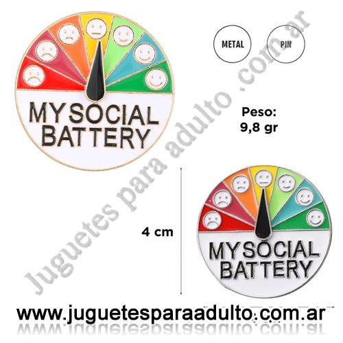 Accesorios, Accesorios eroticos, Pin para la ropa Battery Social