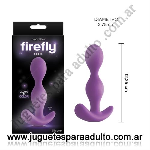 Marcas Importadas, NS Novelties, Dilatador anal fluorescente firefly de suave textura 