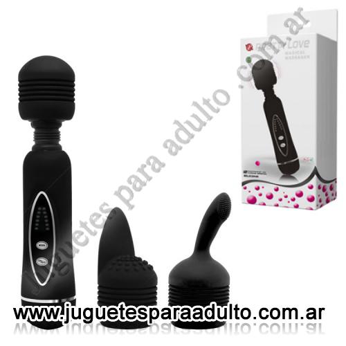 Estimuladores, Estimuladores femeninos, Masajeador estimulador tipo microfono con accesorios