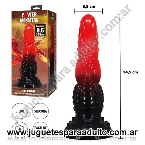 Consoladores, Consoladores sopapa jelly, Monster Fire Dragon - dildo con sopapa