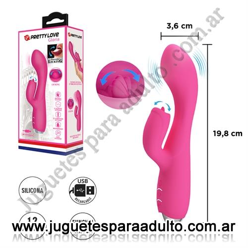 Estimuladores, Estimuladores femeninos, Estimulador de punto G con masajeador clitorial y carga USB