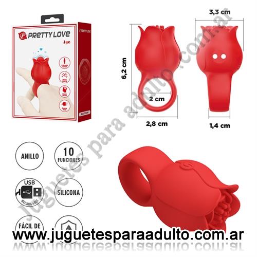 Vibradores, Vibradores para Parejas, Vibrador en Forma de Rosa para Dedo con 10 Modos de Vibración