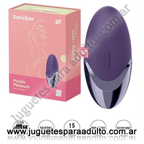 Marcas Importadas, Satisfyer, Purple Pleasure estimulador de clitoris con carga USB