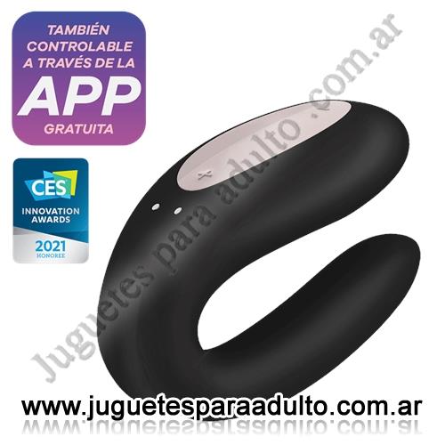 Productos eróticos, Inalambricos, Double Joy Black estimulador para parejas con control via APP