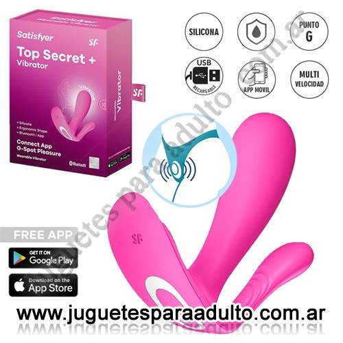 Estimuladores, Estimuladores de clitoris, Top Secret+ Connect App Vibrador de varias funciones con USB