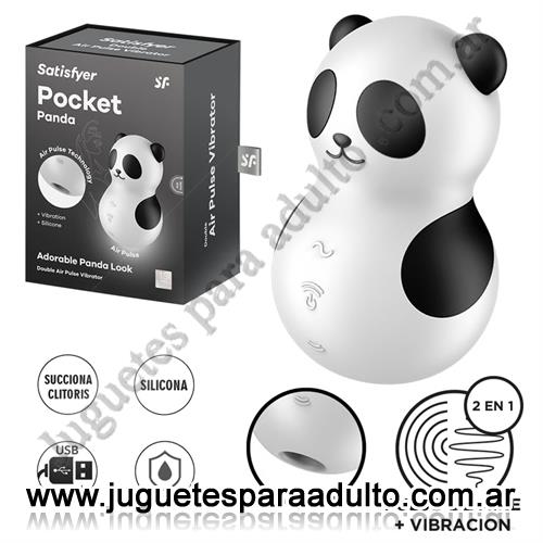 Estimuladores, Estimuladores de clitoris, Pocket Panda Succionador y vibrador con carga USB