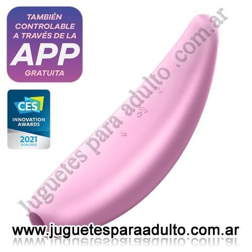 Estimuladores, Estimuladores de clitoris, Curvy 3+ pink Succionador de clitoris con control Bluetooth