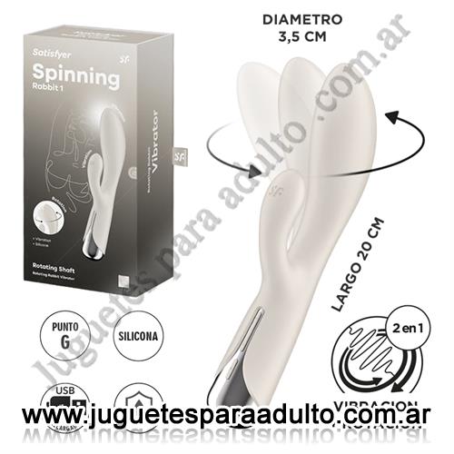 Estimuladores, Estimuladores de clitoris, Spinning Rabbit 1 beige Estimulador de punto G con vibracion para el clitoris