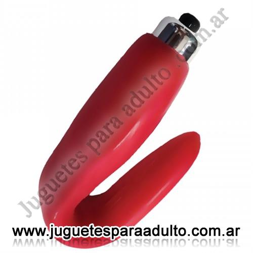 Estimuladores, Estimuladores femeninos, Vibrador para utilizar en pareja colo rojo