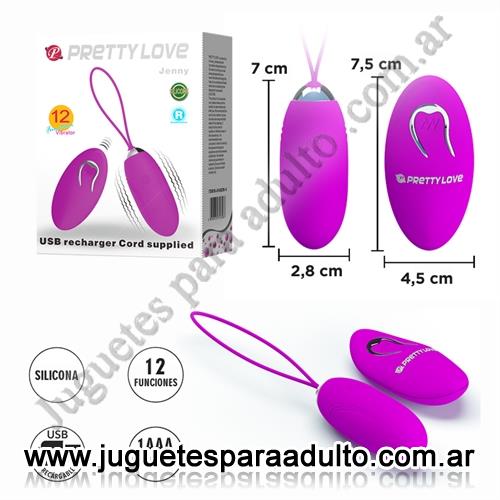 Vibradores, Vibradores Usb recargables, Bala vibradora Jenny con 12 modos de vibracion y carga USB Jenny