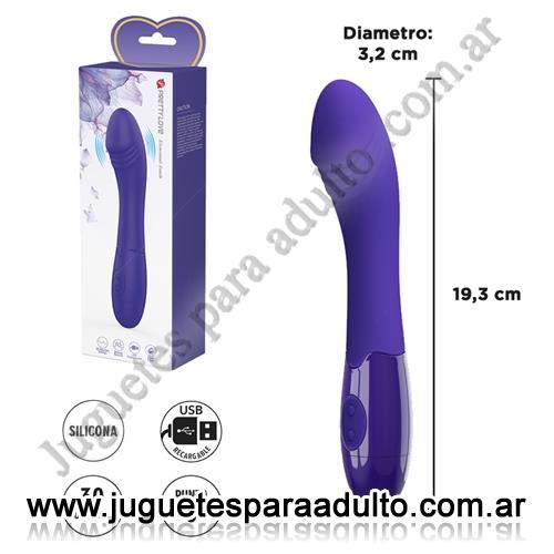 Marcas Importadas, Pretty Love, Estimulador de punto G con carga USB y 30 modos de vibracion