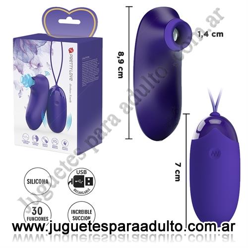 Marcas Importadas, Pretty Love, Kit bala vibradora mas succionador con carga USB