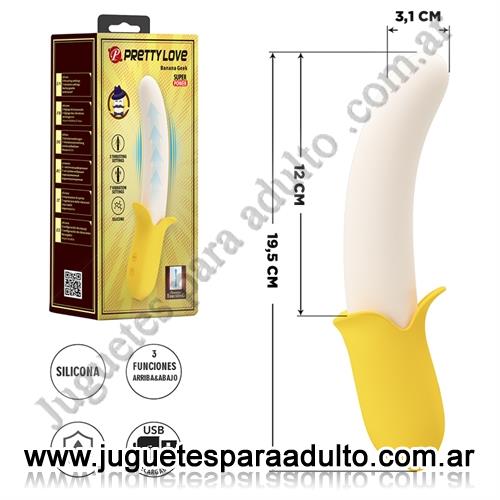 Productos eróticos, Usb recargables, Estimulador con movimientos y varias velocidades en forma de banana