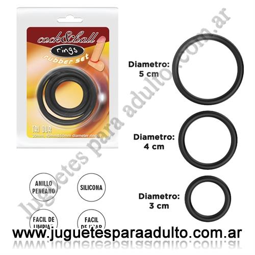 Especificos, , kit x3 Anillos de goma para pene