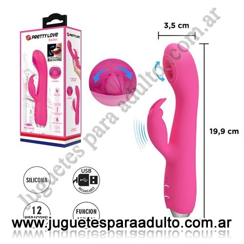 Estimuladores, Estimuladores femeninos, Masajeador de punto G con estimulacion clitorial y carga USB