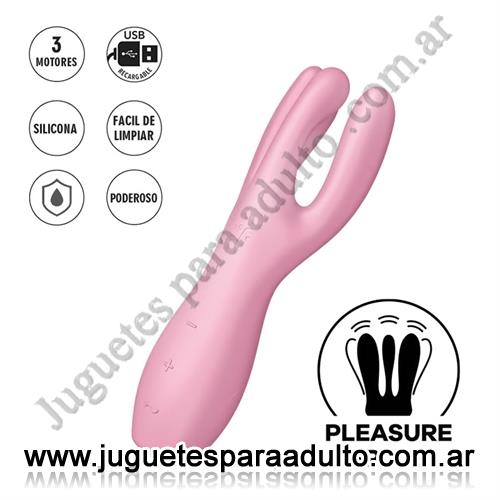 Productos eróticos, Usb recargables, Threesome 3 estimulador vaginal con carga USB
