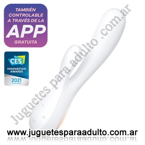 Estimuladores, Estimuladores de clitoris, Mono Flex white estimulador de punto G con carga USB y control con APP