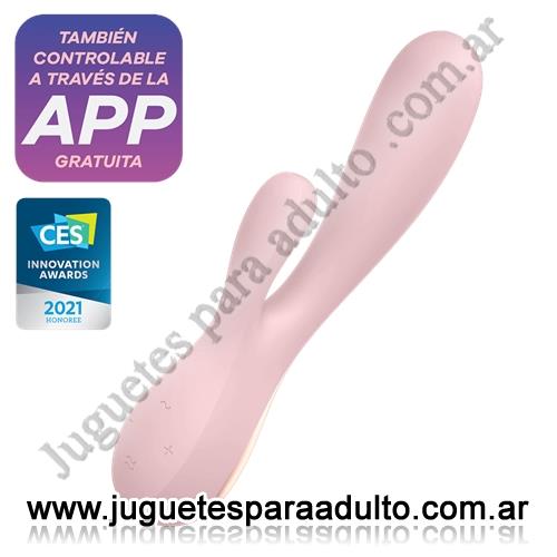 Estimuladores, Estimuladores de clitoris, Mono Flex mauve vibrador con control Bluetooth via APP