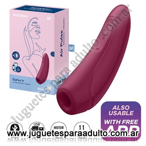 Productos eróticos, Usb recargables, Curvy 1+ Succionador de clitoris con control Bluetooth