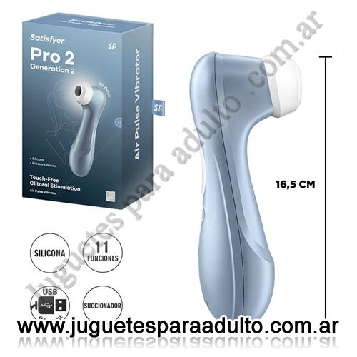 Estimuladores, Estimuladores de clitoris, Succionador con carga USB Pro 2 Generation 2 (Azul)