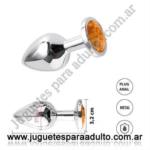 Anales, Joyas Anales, Cygnus Naranja S: Joya anal Small con gema Naranja