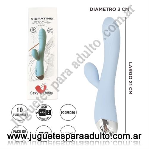 Productos eróticos, Usb recargables, Estimulador de punto G con vibracion de clitoris