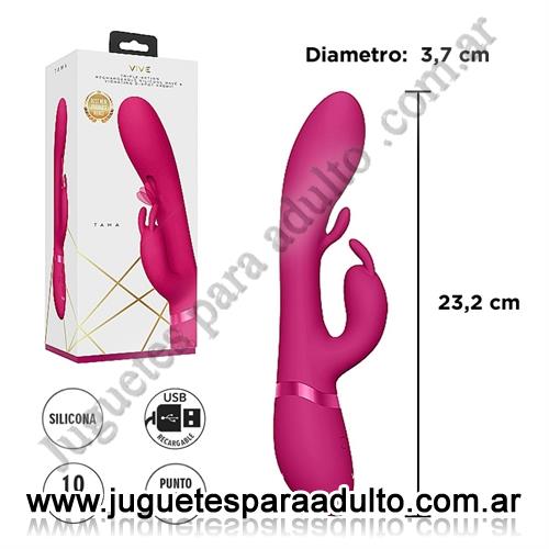 Productos eróticos, Usb recargables, Vibrador estimulador de punto G con estimulador de clitoris y carga USB